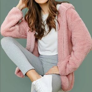 Pink Teddy Bear Cardigan